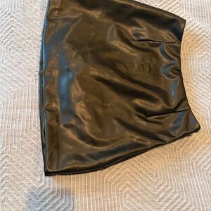 Abercrombie Black Leather Skirt